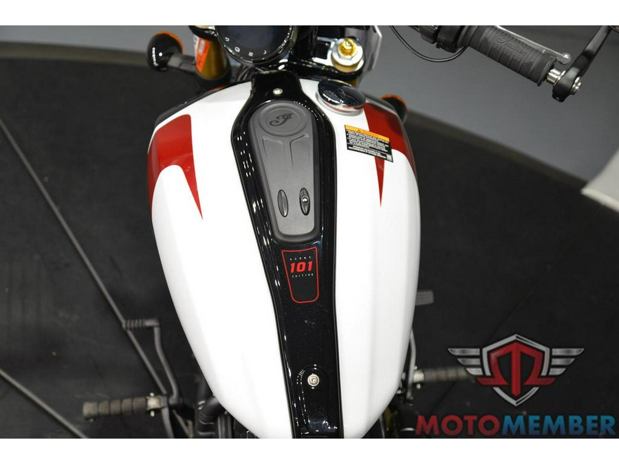 2025 Indian Motorcycle 101 SCOUT Ghost White Metallic with Graphics