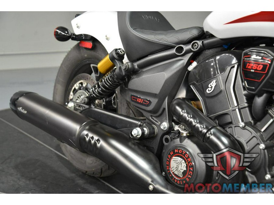 2025 Indian Motorcycle 101 SCOUT Ghost White Metallic with Graphics