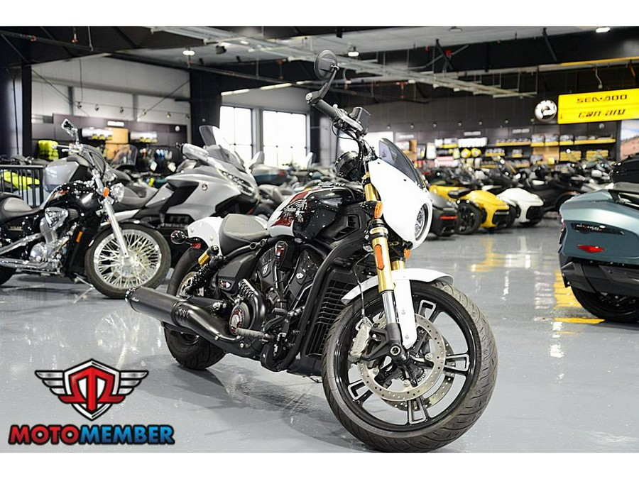 2025 Indian Motorcycle 101 SCOUT Ghost White Metallic with Graphics