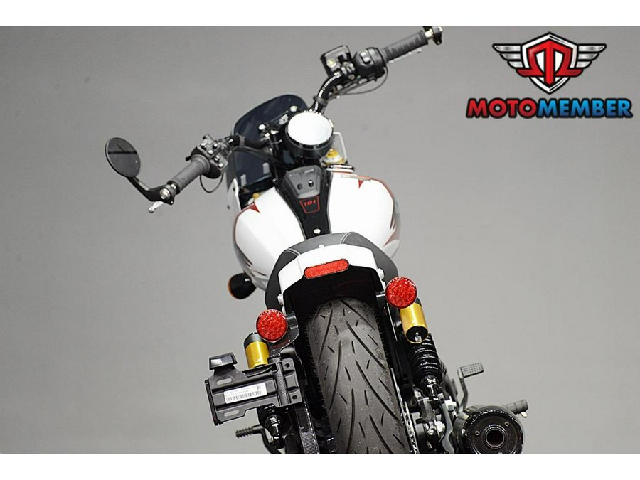 2025 Indian Motorcycle 101 SCOUT Ghost White Metallic with Graphics
