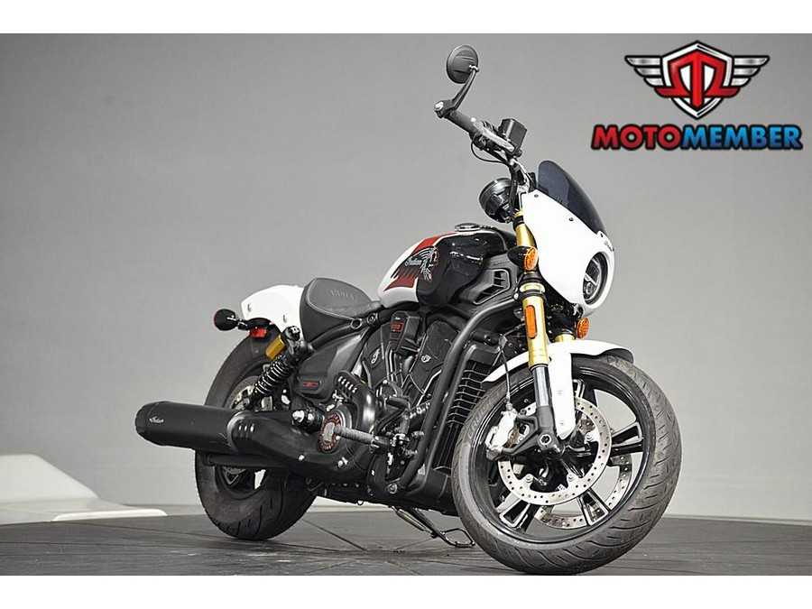 2025 Indian Motorcycle 101 SCOUT Ghost White Metallic with Graphics