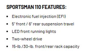 2027 Polaris Sportsman 110 EFI