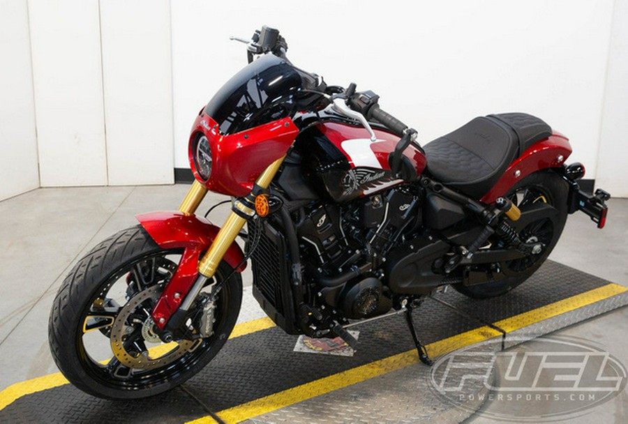 2025 Indian 101 Scout Sunset Red Metallic With Graphics