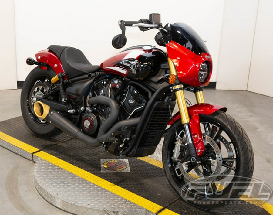 2025 Indian 101 Scout Sunset Red Metallic With Graphics