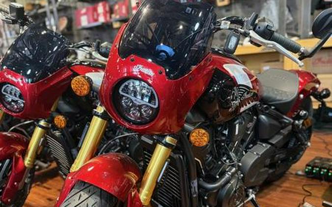 2025 Indian Motorcycle® 101 Scout® Sunset Red Metallic with Graphics