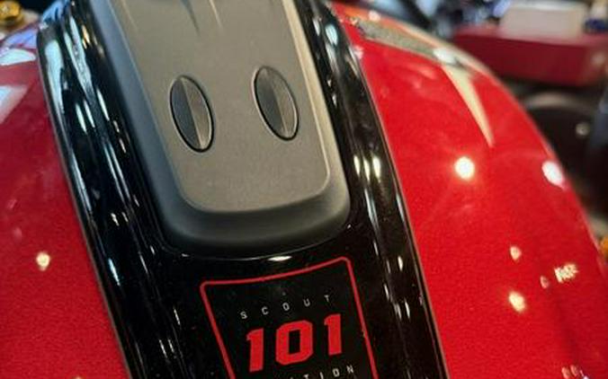 2025 Indian Motorcycle® 101 Scout® Sunset Red Metallic with Graphics