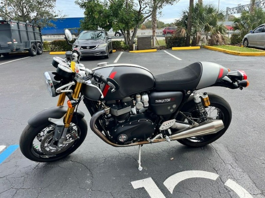 2022 Triumph Thruxton RS Matte Storm Grey and Silver Ice