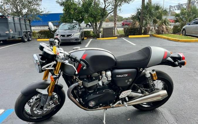 2022 Triumph Thruxton RS Matte Storm Grey and Silver Ice