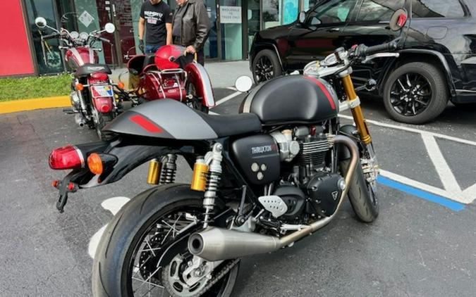 2022 Triumph Thruxton RS Matte Storm Grey and Silver Ice