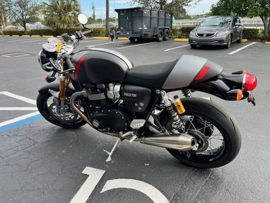 2022 Triumph Thruxton RS Matte Storm Grey and Silver Ice