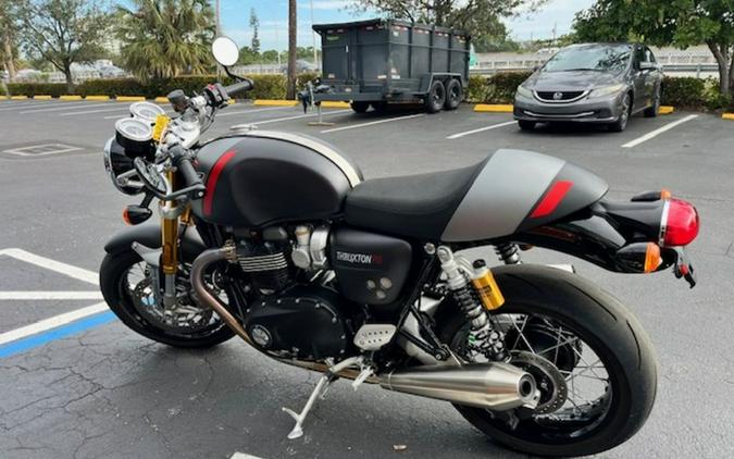 2022 Triumph Thruxton RS Matte Storm Grey and Silver Ice