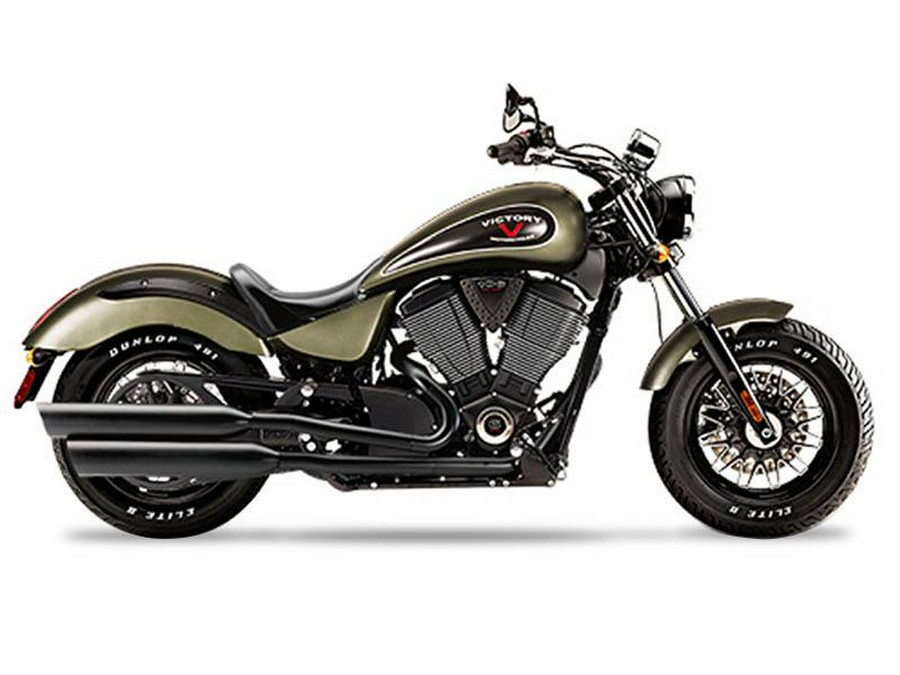 2015 Victory Motorcycles® Gunner™ Suede Green Metallic with Black