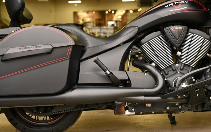 2015 Victory Motorcycles® Cross Country™ Suede Black with Red Pinstripes