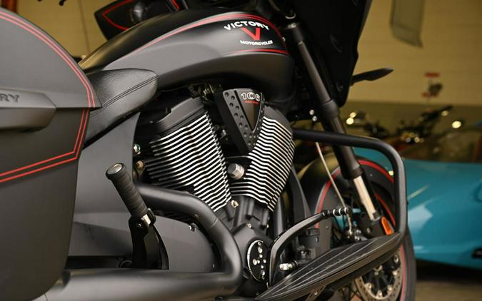 2015 Victory Motorcycles® Cross Country™ Suede Black with Red Pinstripes