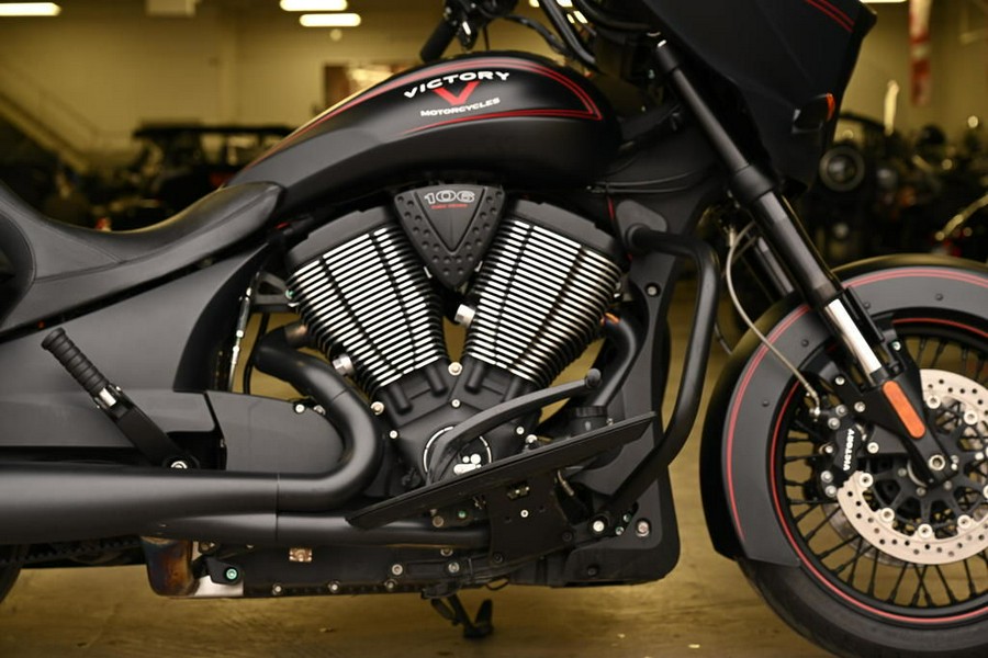 2015 Victory Motorcycles® Cross Country™ Suede Black with Red Pinstripes