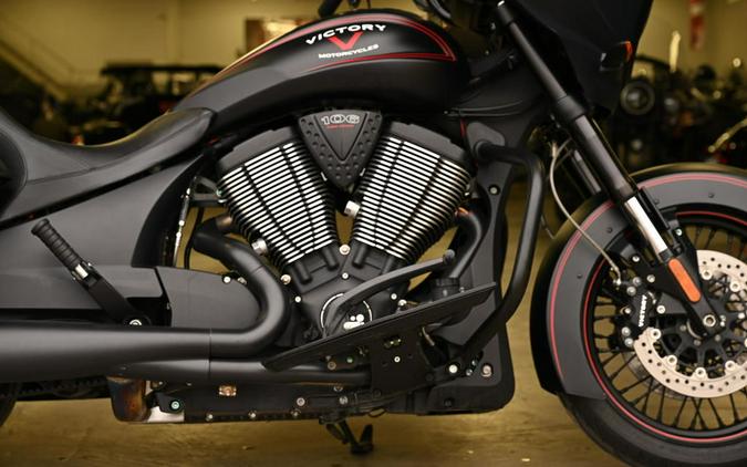 2015 Victory Motorcycles® Cross Country™ Suede Black with Red Pinstripes