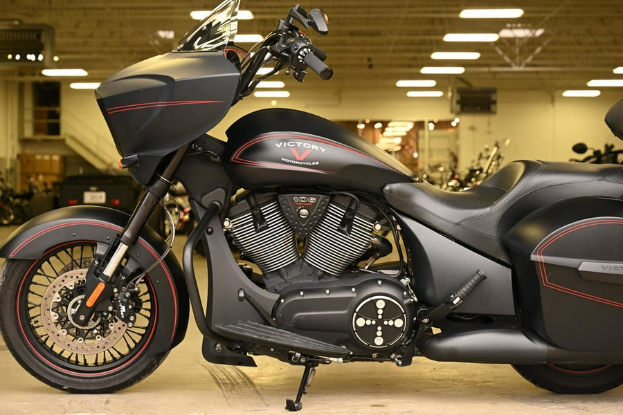 2015 Victory Motorcycles® Cross Country™ Suede Black with Red Pinstripes