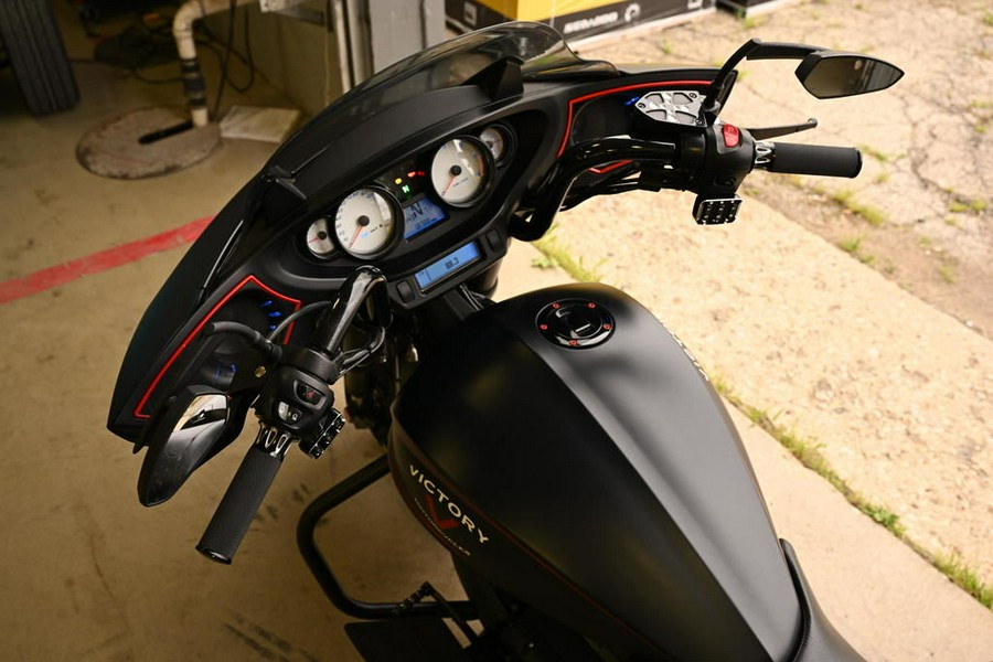 2015 Victory Motorcycles® Cross Country™ Suede Black with Red Pinstripes