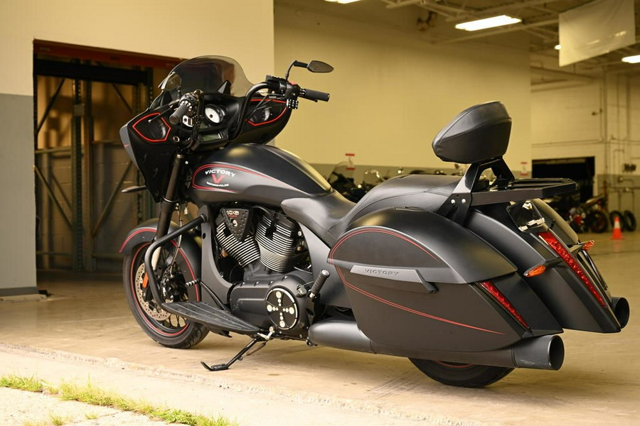 2015 Victory Motorcycles® Cross Country™ Suede Black with Red Pinstripes