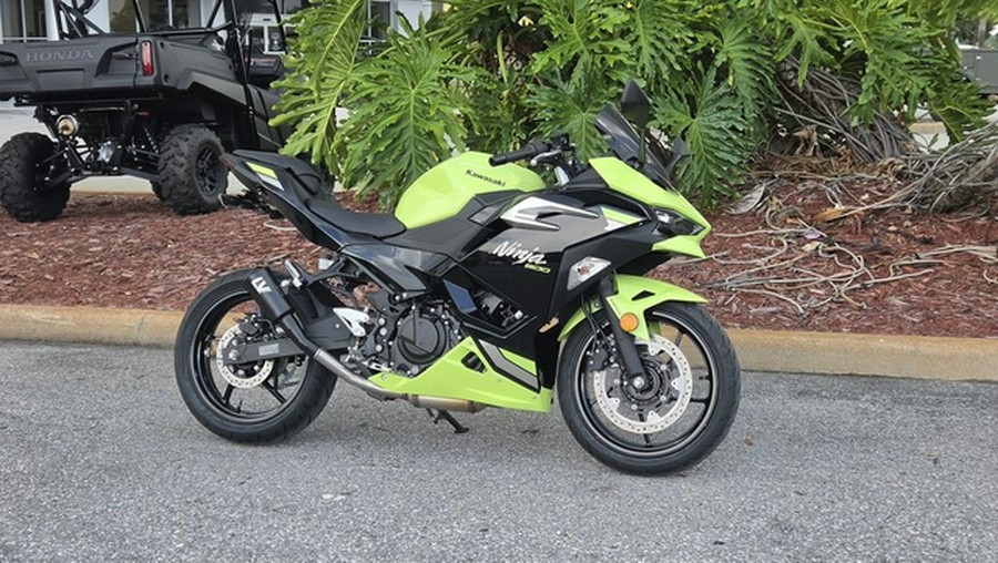 2026 Kawasaki Ninja 500 ABS Metallic Yellowish GreenEbony