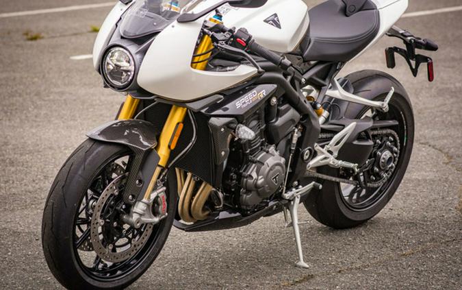 2024 Triumph Speed Triple 1200 RR Crystal White Storm Grey