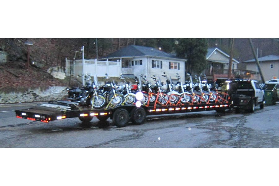 Harley-Davidson® New truck load of bikes