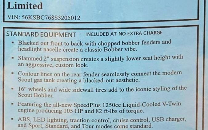 2025 Indian Motorcycle Scout® Bobber Limited