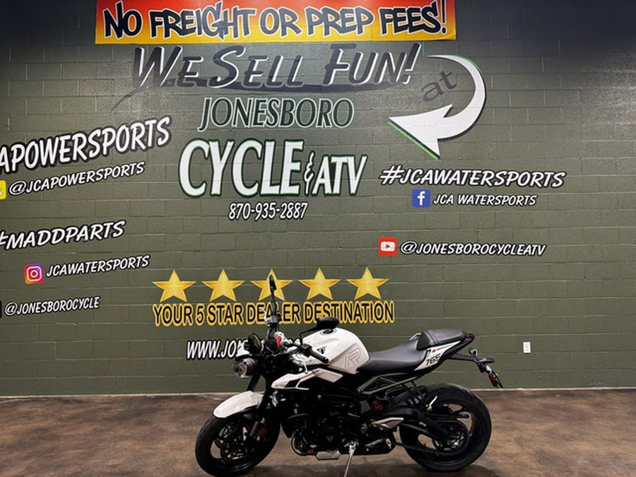 2024 Triumph Street Triple 765 R Crystal White