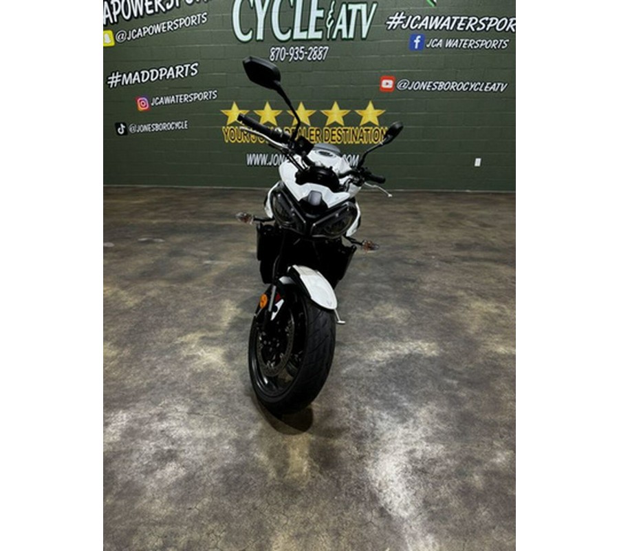 2024 Triumph Street Triple 765 R Crystal White