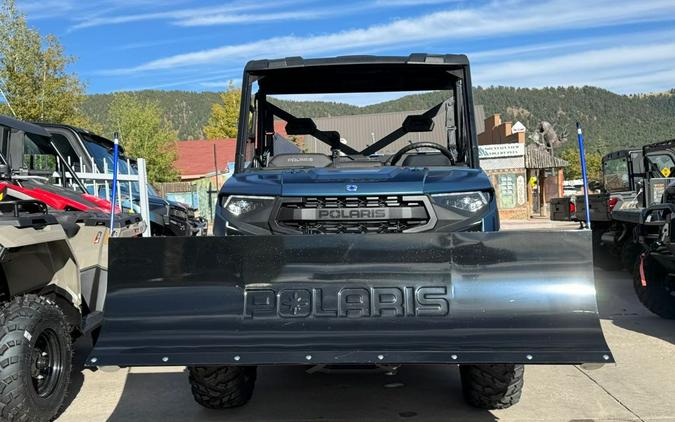 2025 Polaris Industries RANGER XP 1000 PREMIUM BLUE SLATE METALLIC SMOKE with PLOW