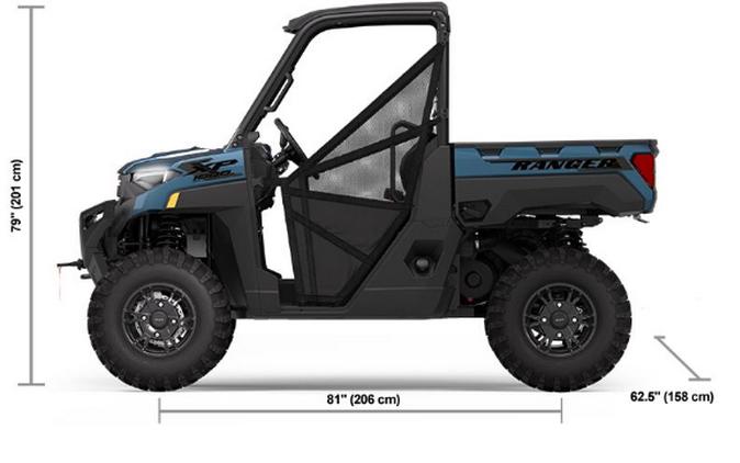 2025 Polaris Industries RANGER XP 1000 PREMIUM BLUE SLATE METALLIC SMOKE with PLOW