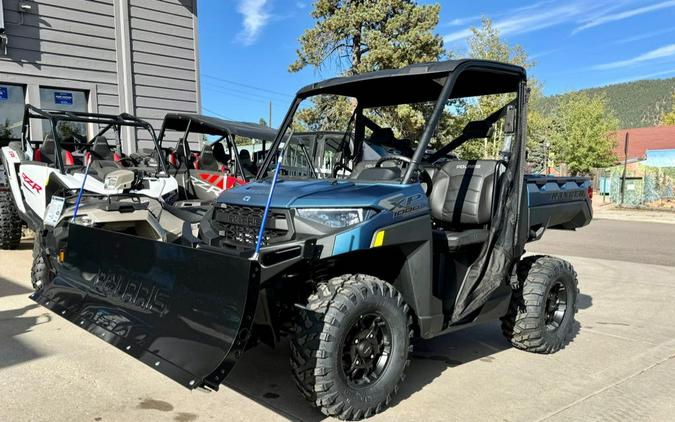 2025 Polaris Industries RANGER XP 1000 PREMIUM BLUE SLATE METALLIC SMOKE with PLOW