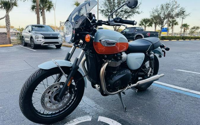 2023 Triumph Bonneville T100 Meriden Blue Tangerine