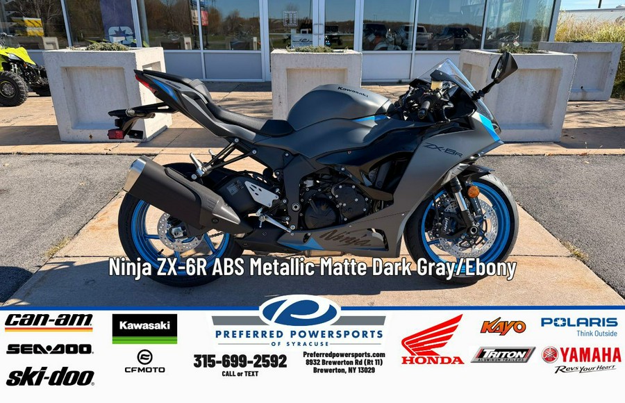 2026 Kawasaki Ninja ZX-6R Metallic Matte Dark Gray/Ebony