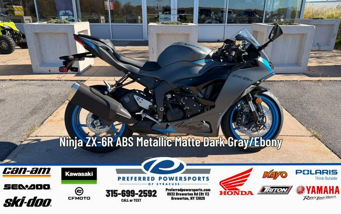 2026 Kawasaki Ninja ZX-6R Metallic Matte Dark Gray/Ebony