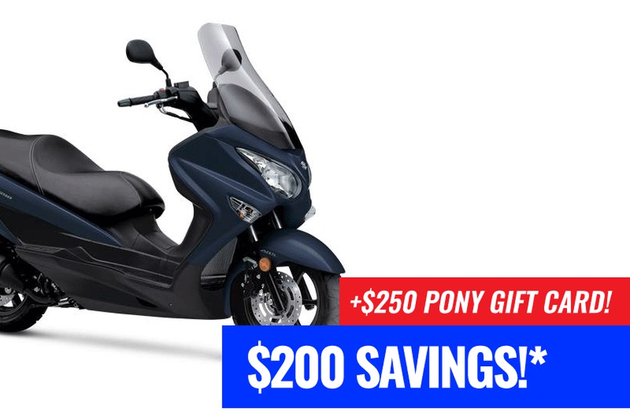 2022 Suzuki Burgman 200 w/ $250 Pony Gift Card & $200 Savings!*