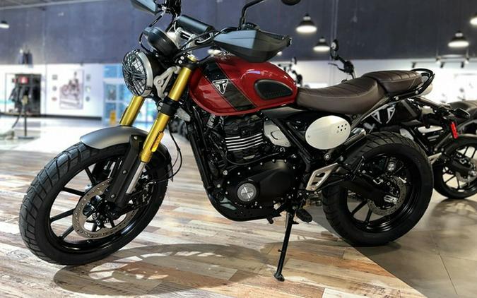 2024 Triumph Scrambler 400 X Carnival Red Phantom Black