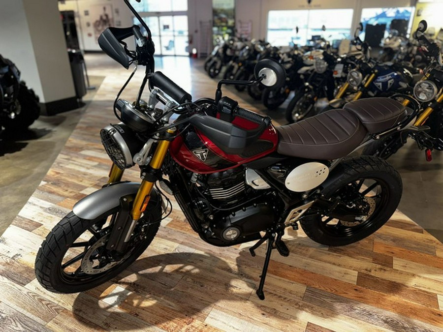 2024 Triumph Scrambler 400 X Carnival Red Phantom Black