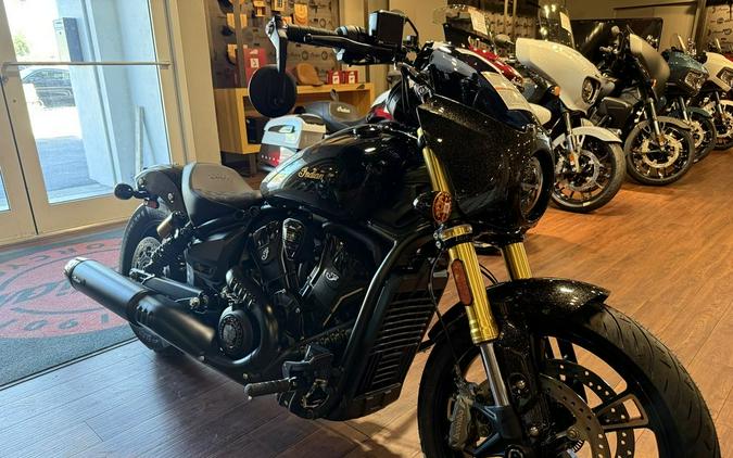 2026 Indian Motorcycle® 101 Scout® Black Crystal with Super Graphite