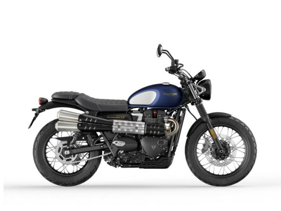 2022 Triumph Street Scrambler Gold Line Matte Pacific Blue