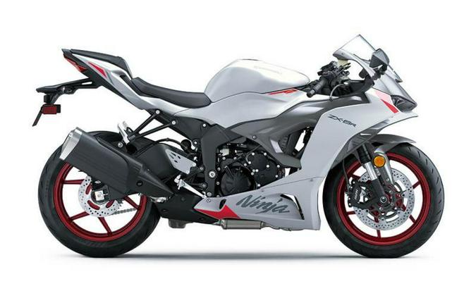 2024 Kawasaki Ninja® ZX™-6R ABS Pearl Robotic White/Metallic Graphite Gray