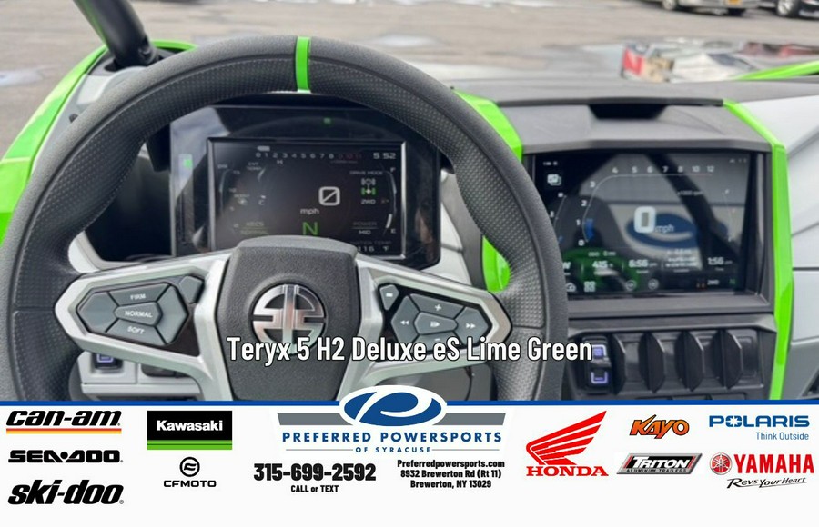 2026 Teryx 5 H2 Deluxe eS Lime Green - Kawasaki