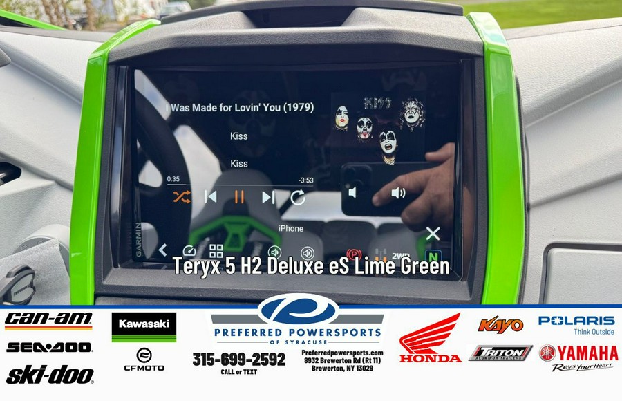 2026 Teryx 5 H2 Deluxe eS Lime Green - Kawasaki