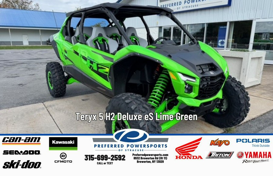 2026 Teryx 5 H2 Deluxe eS Lime Green - Kawasaki