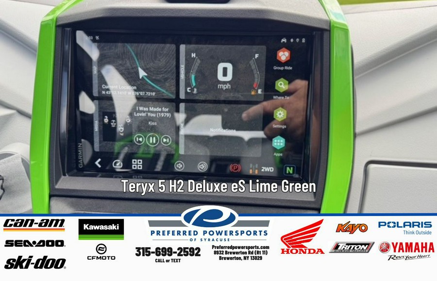 2026 Teryx 5 H2 Deluxe eS Lime Green - Kawasaki