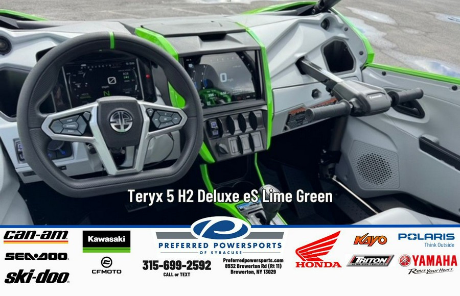 2026 Teryx 5 H2 Deluxe eS Lime Green - Kawasaki