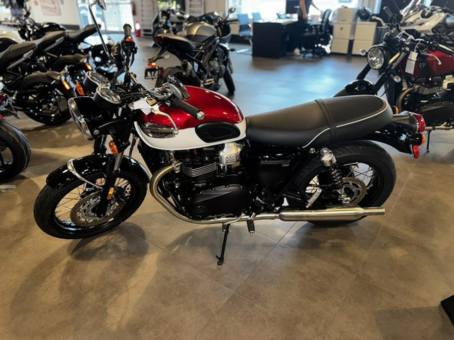 2024 Triumph Bonneville T100 Carnival RedFusion White