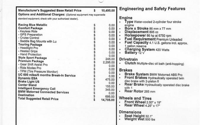 New 2025 BMW F 800 GS