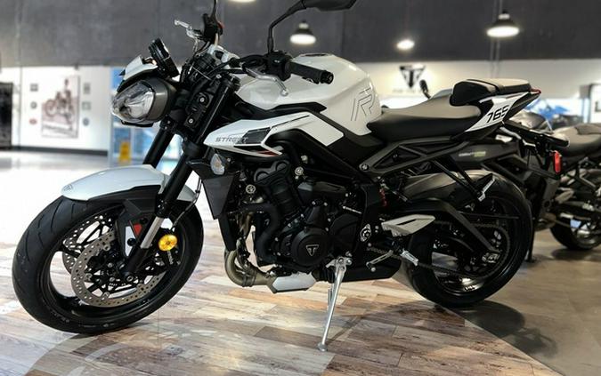 2024 Triumph Street Triple 765 R Crystal White