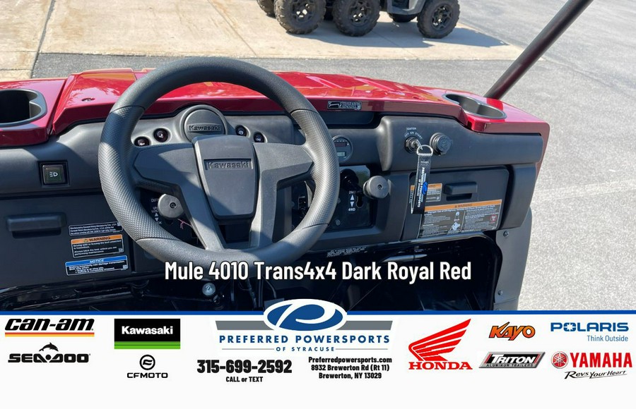 2025 Kawasaki Mule 4010 Trans4x4 Dark Royal Red